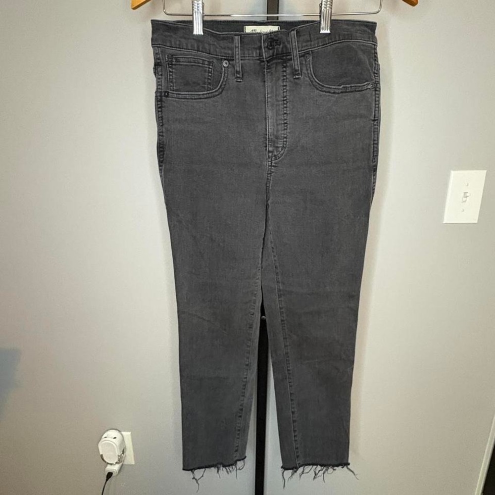 Madewell black‎ high-waisted skinny jeans